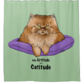 Attitude hat Katitude Duschvorhang (Vorderseite)