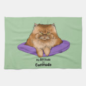Attitude hat Katitude Geschirrtuch (Horizontal)