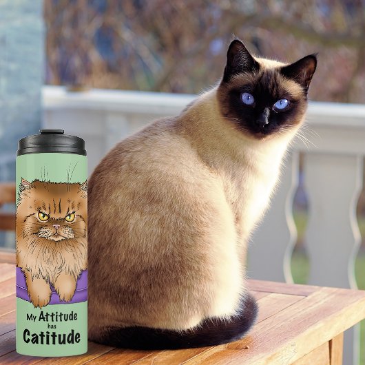 Attitude hat Katitude Thermosbecher