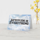 Attitude is Everything - Horz Grußkarte Karte (Gelbe Blume)
