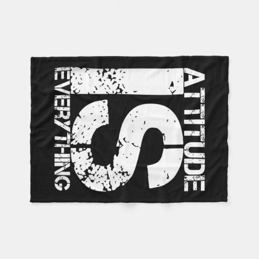 Attitude Is Everything - Insrational Quote Gift -  Fleecedecke (Vorderseite (Horizontal))