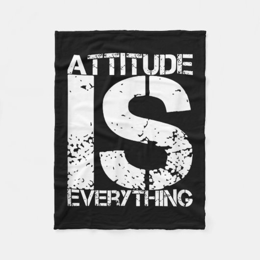 Attitude Is Everything - Insrational Quote Gift -  Fleecedecke (Vorderseite)