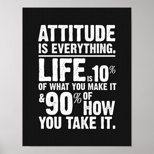 Attitude is Everything Poster - Black (Vorne)