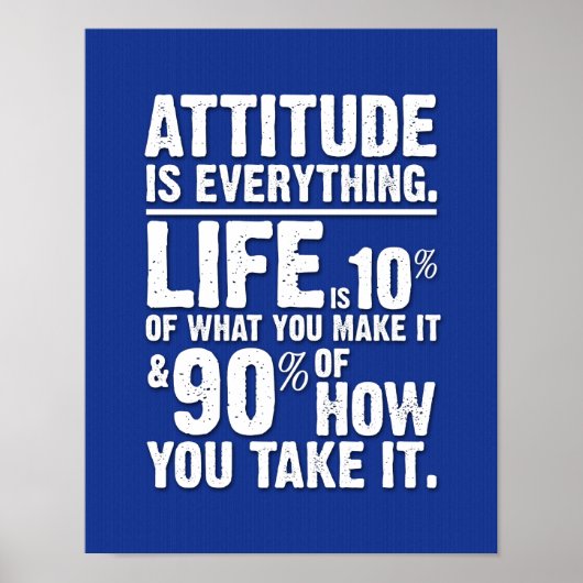 Attitude is Everything Poster - Blue (Vorne)