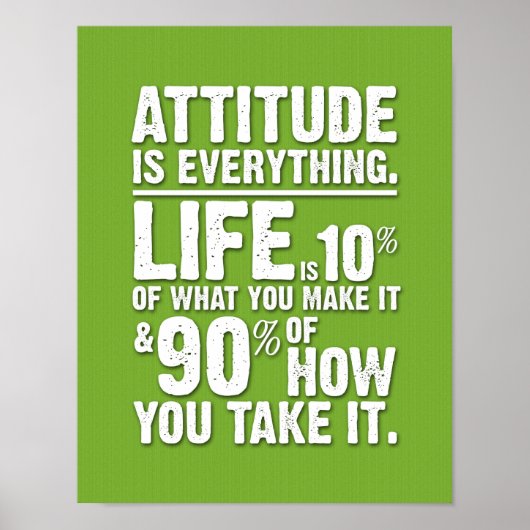 Attitude is Everything Poster - Green (Vorne)