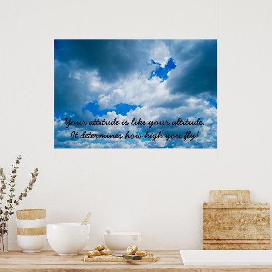 Attitude ist alles poster (Küche)