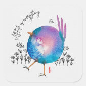 ATTITUDE IST ALLES, WASSERSPIEGEL QUADRATISCHER AUFKLEBER (Vorderseite)