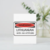 Attitude Litauisch Postkarte (Stehend Vorderseite)