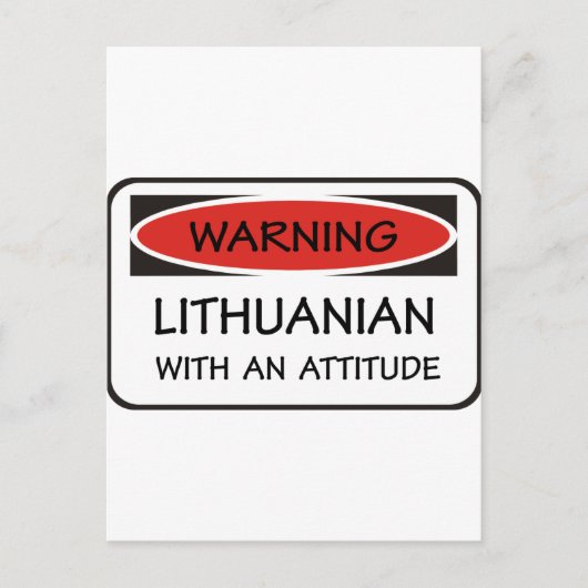 Attitude Litauisch Postkarte (Vorderseite)