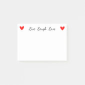 Attitude Live Lagh Liebe Rotes Herz Motivierend Post-it Klebezettel (Vorderseite)