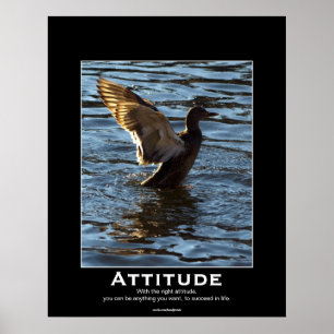 Attitude Mallard Duck Motivierend Poker Poster