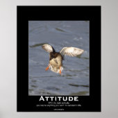 Attitude Mallard Duck Motivierend Poker Poster (Vorne)