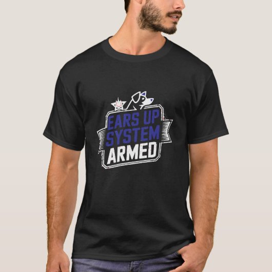 Attitude Mode Tee – Ears Up System Armed Dog Dad S (Vorderseite)