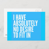 ATTITUDE MOTTO ICH HABE ABSOLUT KEINEN WUNSCH ZU P POSTKARTE (Vorne/Hinten)
