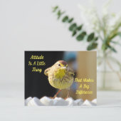 Attitude Postcard - Palm Warbler Bird Postkarte (Stehend Vorderseite)