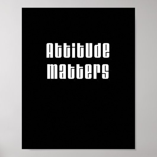 Attitude S Bold Typografy Design Sticker Poster (Vorne)
