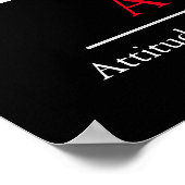 Attitude Schwarz-weiß Inspiration Wolf Poster (Ecke)