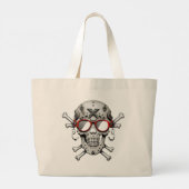 "Attitude Skull and Crossbones" Jumbo Stoffbeutel (Rückseite)