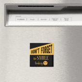 Attitude Smile sieht Motivierend Schwarz und Gold Magnet (In Situ (Geschirrspüler))