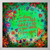 Attitude und Ankurbelung des Aufwands Poster (Vorne)