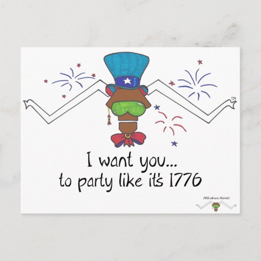 Attitudinous Animals® Lone Star Steer 4th PostCard Postkarte (Vorderseite)