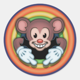 Attitudy Mouse Runder Aufkleber