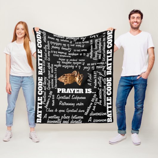 ATTLE CODE PRAYER BLANKET 2 FLEECEDECKE (Beispiel)