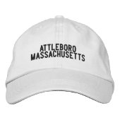 Attleboro Massachusetts Hat Bestickte Baseballkappe (Vorderseite)