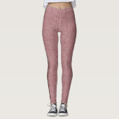 Attoni Bordeaux Linen Yoga Leggings (Vorderseite)