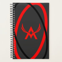 Attoni Dark Gray Red and Black Ellipticals Logo