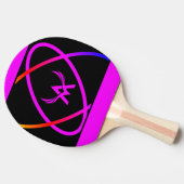 Attoni Jet Black Pink Ellipticals Tischtennis Schläger (Seitenansicht)