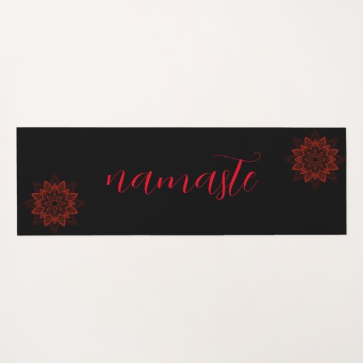 Attoni Namaste Reversible Red Black Elliptical Yogamatte (Rückseite (Horizontal))