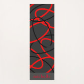 Attoni Namaste Reversible Red Black Elliptical Yogamatte (Vorderseite)