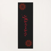 Attoni Namaste Reversible Red Black Elliptical Yogamatte (Rückseite)