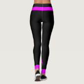 Attoni Pink Side Stripes Jet Black Leggings (Rückseite)