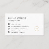 Attorney at Law Burgundy & Gold Visitenkarte (Rückseite)