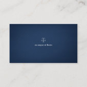 ATTORNEY at LAW - Elegant Blue Business Card Visitenkarte (Rückseite)