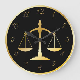 Attorney at law große wanduhr
