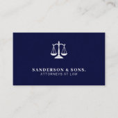 Attorney at law lawyer professional navy visitenkarte (Vorderseite)
