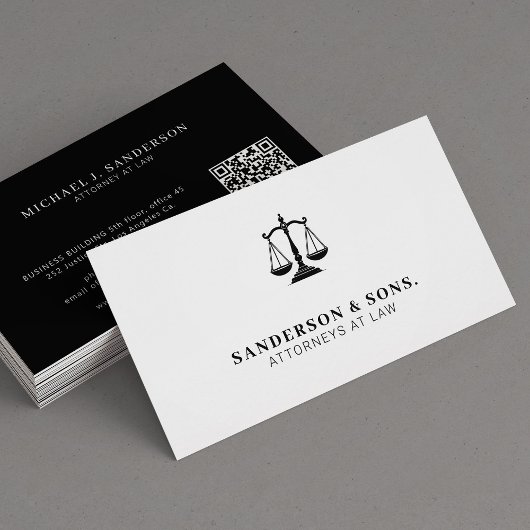 Attorney at law lawyer professional white visitenkarte