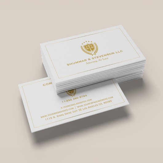 Attorney At Law-Simple Custom Logo Visitenkarte