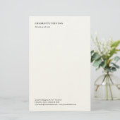 Attorney at Law Trendy Minimalist Elegant Simple Briefpapier (Stehend Vorderseite)