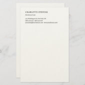 Attorney at Law Trendy Minimalist Elegant Simple Briefpapier (Vorne/Hinten)