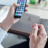 Attorney Beruflich Gray | Schwarz Visitenkarte