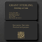 Attorney Black Gold QR Code Professional Visitenkarte