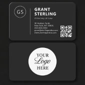 Attorney Black Logo QR Code Professional Visitenkarte