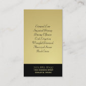 Attorney Business Card Scale Justice Black & Gold Visitenkarte (Rückseite)