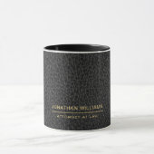Attorney Faux Leather Custom Name Black Tasse (Zentrum)