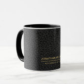 Attorney Faux Leather Custom Name Black Tasse (Vorderseite Links)