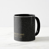 Attorney Faux Leather Custom Name Black Tasse (VorderseiteRechts)